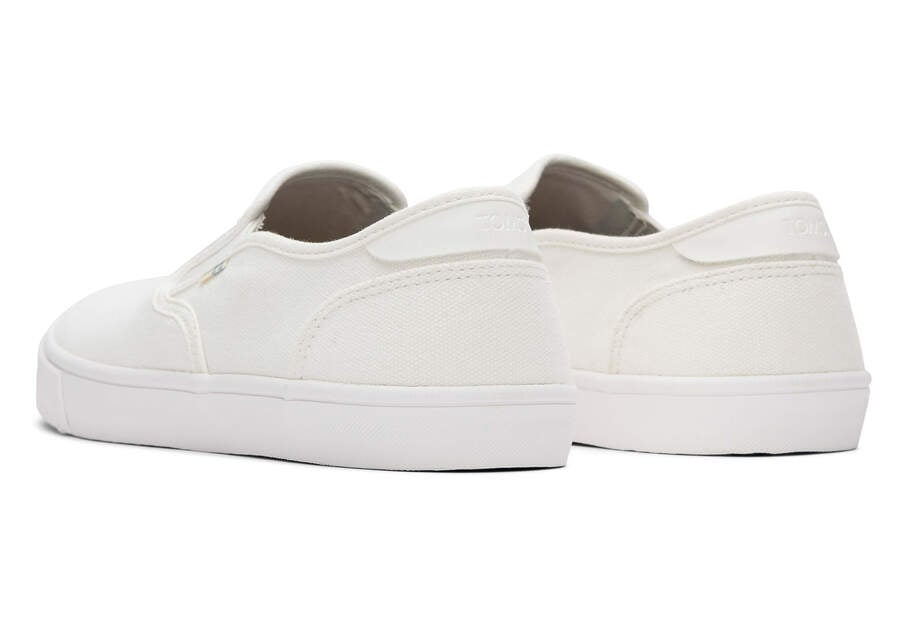 White Toms Baja Slip On Australia Sale | AU215-354