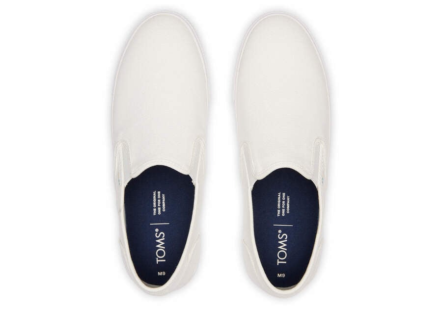 White Toms Baja Slip On Australia Sale | AU215-354