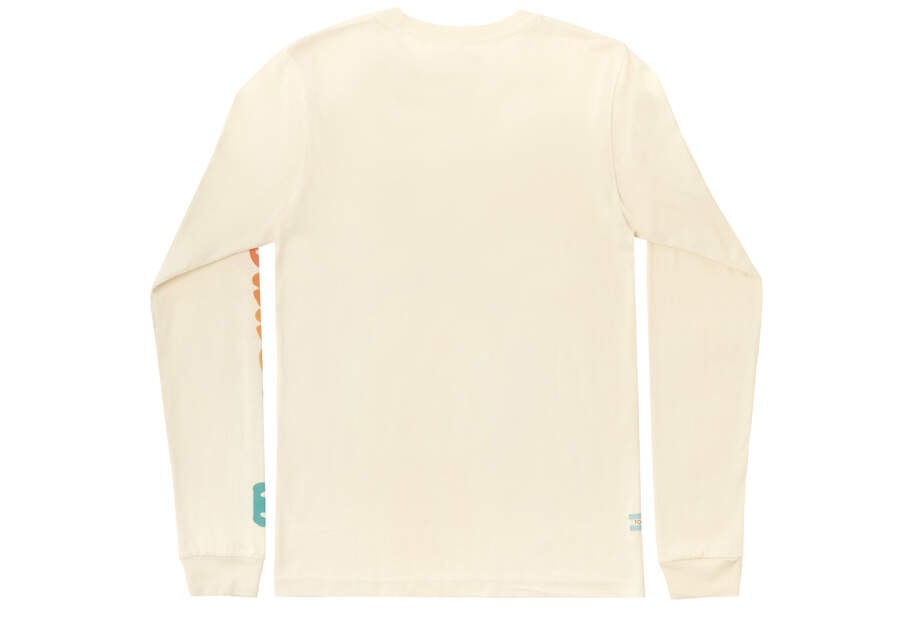 White Toms TOMORROW Logo Long Sleeve T Shirts Australia Sale | AU705-470