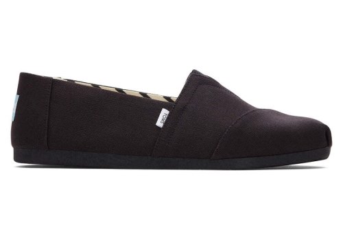 Black / Black Toms Alpargata Recycled Cotton Canvas Australia Sale | AU814-316