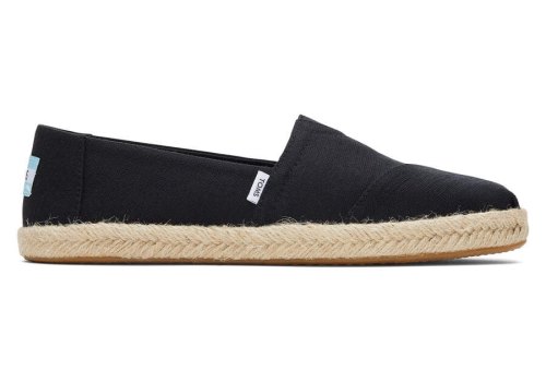 Black Toms Alpargata Recycled Cotton Rope Espadrille Australia Sale | AU022-723