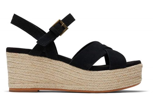 Black Toms Willow Platform Sandal Sandals Australia Sale | AU230-164