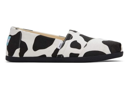 Cow Print Black Toms Alpargata Cow Australia Sale | AU813-016