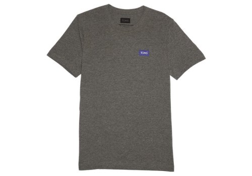 Dark Heather Grey Toms Logo Crew Tee T Shirts Australia Sale | AU098-379