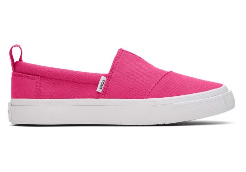 Dark Pink Toms Youth Fenix Slip-On Canvas Australia Sale | AU420-029