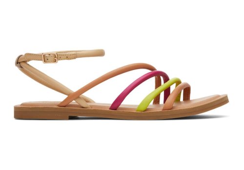 Honey Beige Multi Leather Toms Willa Sandal Australia Sale | AU769-305