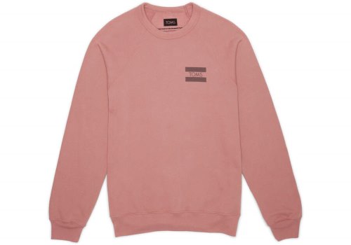 Mauve Toms Logo Crew Fleece Fleece Australia Sale | AU549-419