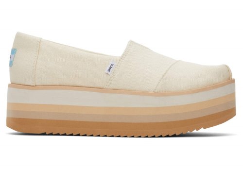 Natural Canvas Toms Alpargata Platform Espadrille Platform Shoes Australia Sale | AU078-125