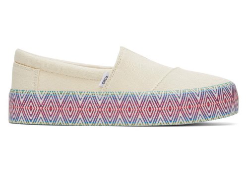 Natural Canvas Toms Fenix Platform Australia Sale | AU533-803