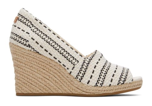 Natural Chunky Global Woven Toms Michelle Wedge Heel Heels Australia Sale | AU410-878