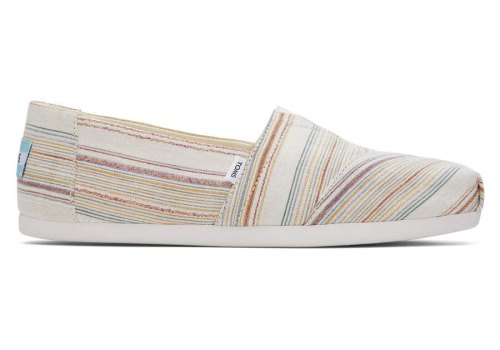 Natural Soft Stripes Toms Alpargata Stripes Recycled Cotton Australia Sale | AU350-860