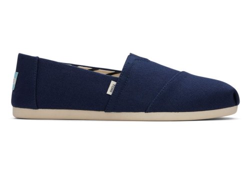 Navy Toms Alpargata Recycled Cotton Canvas Australia Sale | AU973-246