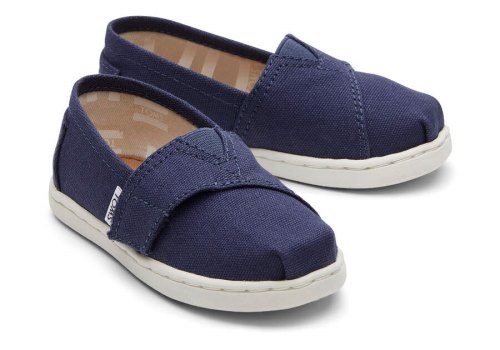 Navy Toms Tiny Alpargata Canvas Australia Sale | AU688-084