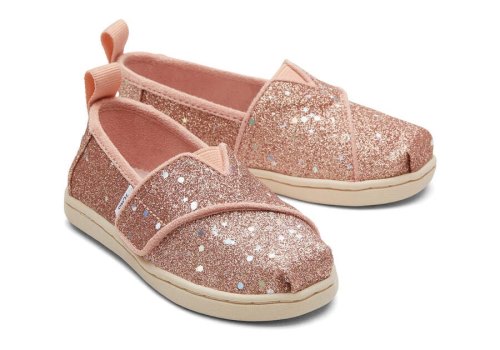 Rose Gold Toms Tiny Alpargata Glitter Australia Sale | AU377-123