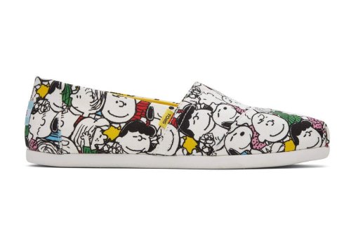 White Peanuts Cast Print Toms X Peanuts® Alpargata Australia Sale | AU532-713