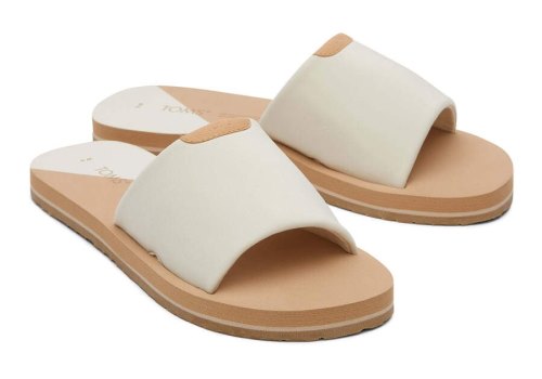 White Repreve Jersey Toms Carly Sandal Australia Sale | AU344-372